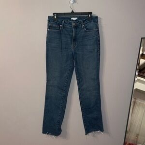 NWOT Good American Blue Straight Jeans 6/28
